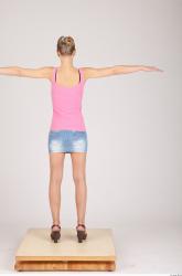 Whole Body Woman T poses Casual Slim Studio photo references